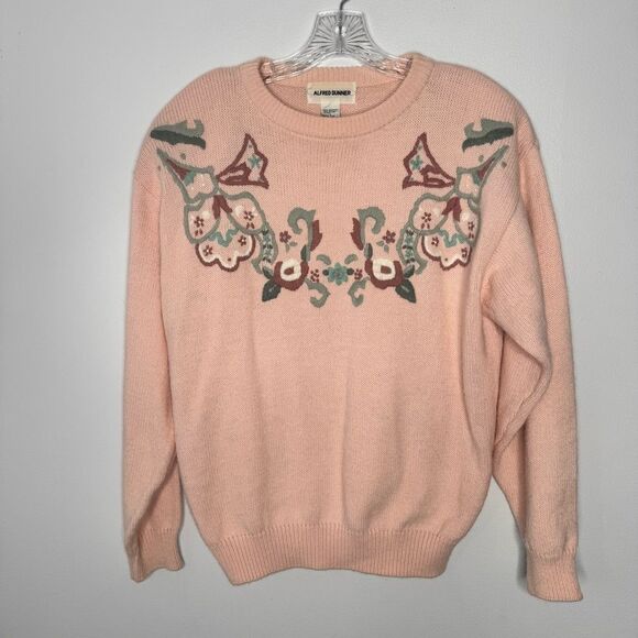 Vintage Alfred Dunner sweater with embroidery size large - Picture 1 of 5